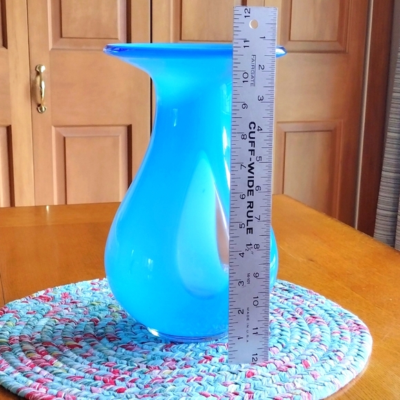 Art Glass Sky Blue Vase Peek a Boo Style by Gorgeous Designs China - Picture 5 of 9